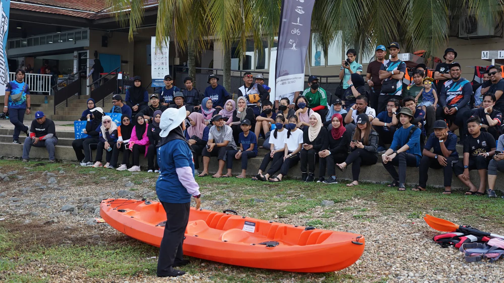 Briefing before a lake event, Putrajaya