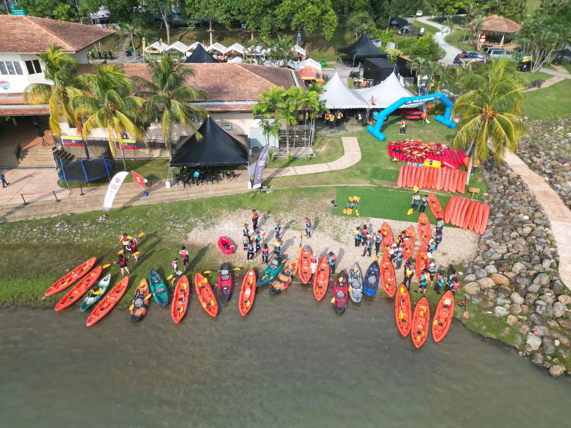 Kayaks on Putrajaya Lake, Lake Recreation Center Putrajaya