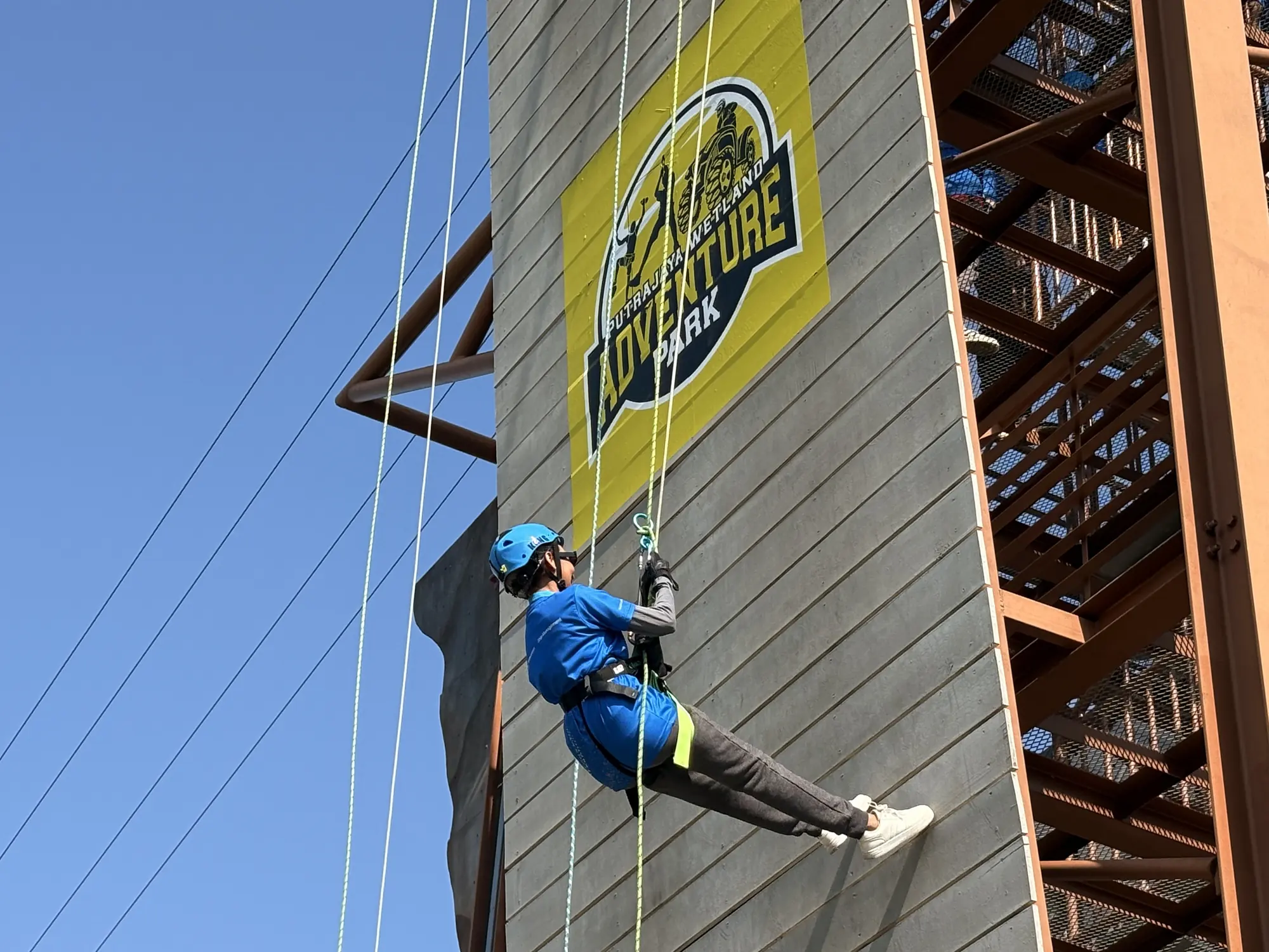 Abseiling at the Wetland Adventure Park