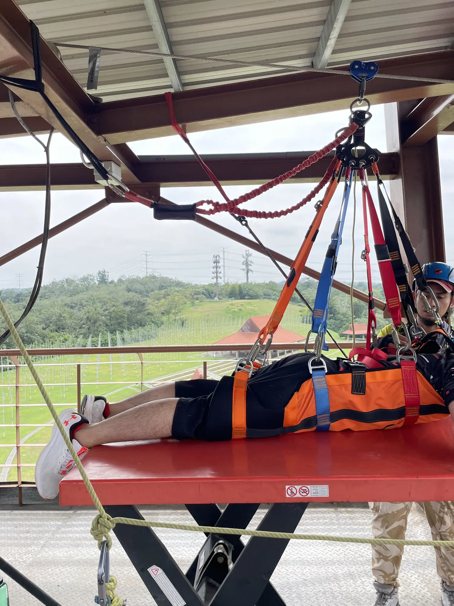 Superman-style zipline, Putrajaya Wetland Adventure Park