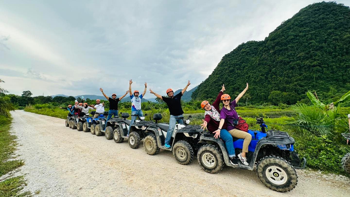 ATV trails below the limestone hills, Gopeng Glamping Park